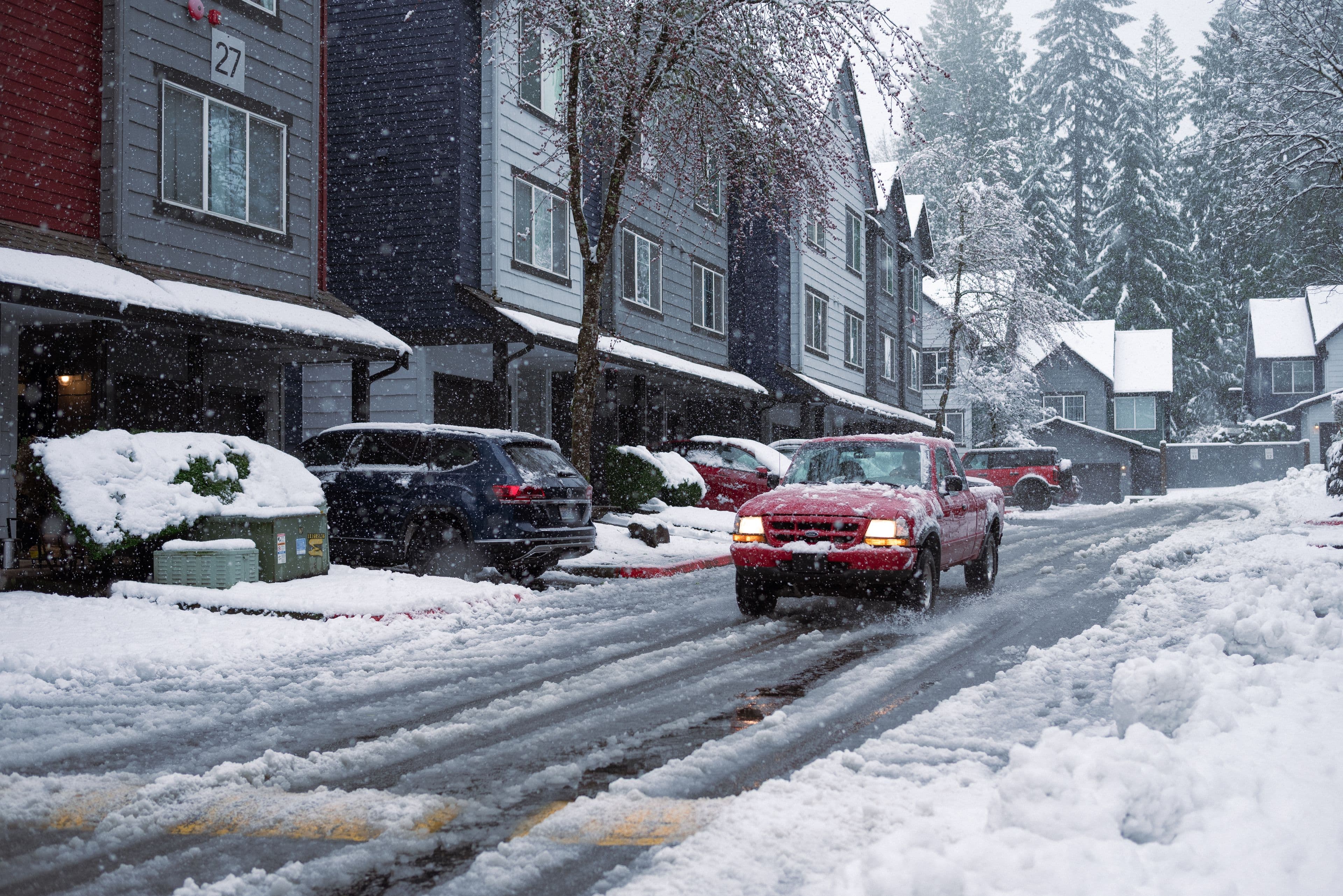 Red Truck, Snow